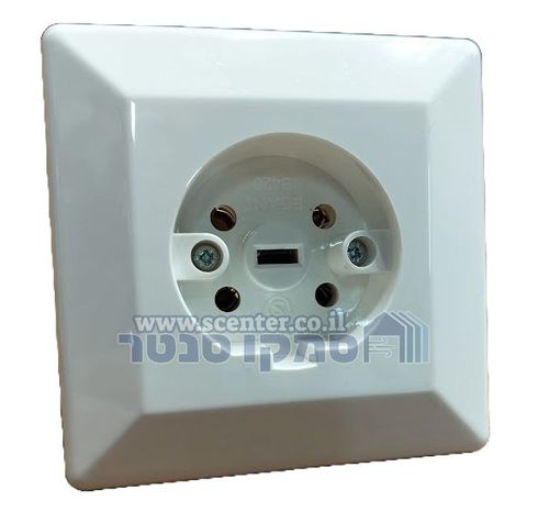 שקע שוקו תעשייתי 5 פין תחת הטיח