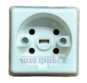שקע שוקו תעשייתי 5 פין על הטיח