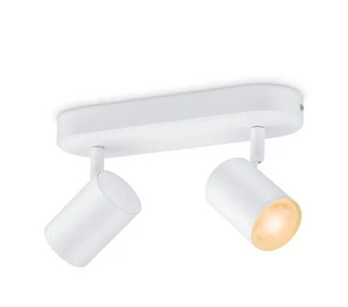גוף תאורה לבן כפול חכם עם ראש ספוט מתכוונן צבעוני