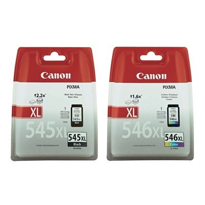 זוג ראשי דיו מקוריים CL546XL+PG545XL Canon