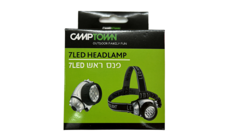 פנס ראש 7 LED חברת CAMPTOWN 