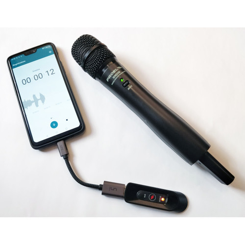 מיקרופון ידני אלחוטי 2.4GHZ USB