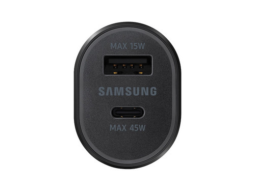 מטען כפול לרכב Samsung 45W+15W - צבע שחור שנה אחריות ע