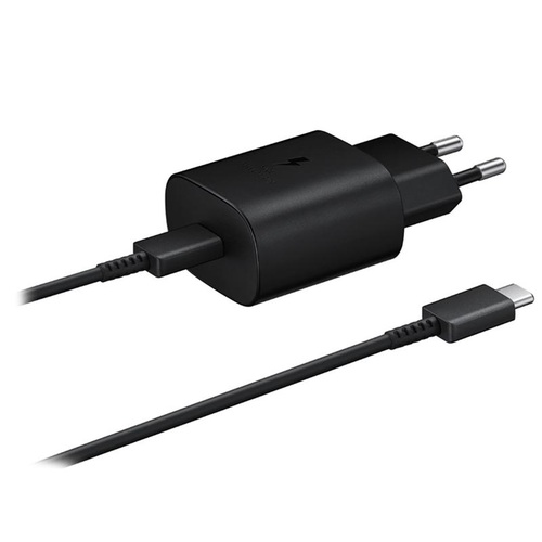 מטען קיר צבע שחור 1.8מ' SAMSUNG GALAXY 25W Type C TO USB C