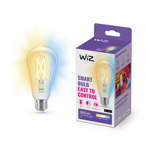 נורה WiZ Wi-Fi BLE 60W ST64 E27 927-65 CL 1PF/6