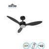 מאוורר תקרה 42" VERMONT +שלט ולד 24W CCT שחור NORTHER