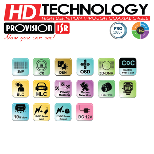 מצלמה נסתרת בגלאי נפח עם ראית לילה PROVISION-ISR IV-390A37-V2 2MP