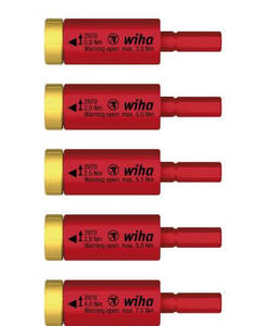 WIHA 2970-1S5 - סט 6 ביטים מתאמי מומנט easyTorque 0.8-4.0Nm למברגים עם ראשים מתחלפים