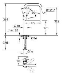 ברז לכיור מונח סדרת אסנס מבית גרואה דגם 24170GN1/ 32901GN1
