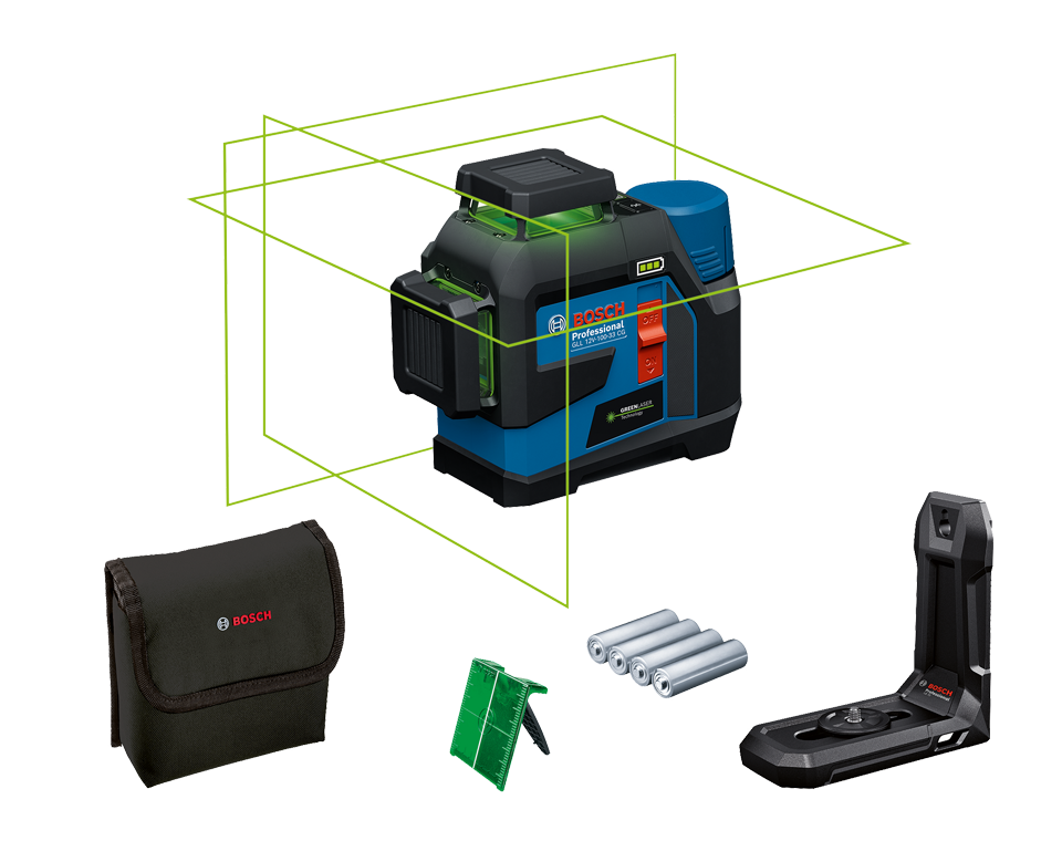 פלס לייזר צלב ירוק בוש   GLL 12V-100-33 CG BOSCH