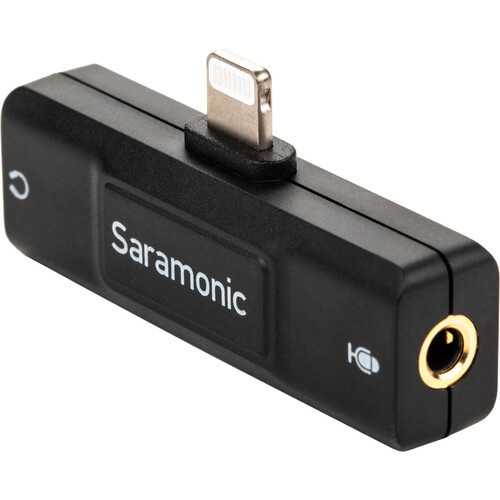 מתאם Saramonic SR-EA2D למיקרופון ואוזניות עם חיבור Lightning לאייפון
