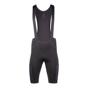 ביב רכיבה קצר לאופניים GRAVEL BIBSHORT שחור  אלסטי טכני ומנדף מאוד 