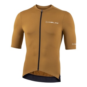 חולצת רכיבת אופניים גברים PURE JERSEY חום חמרה לרכיבת גראבל אריג רך ונעים על הגוף טכני ואלסטי מאוד