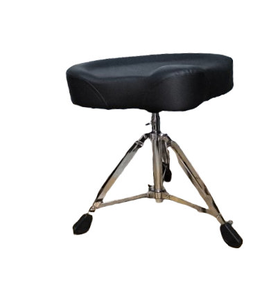 כיסא לתופים מתכוונן עם מושב אופנוע מרופד בצבע שחור DTS-500 מבית GDRUMS