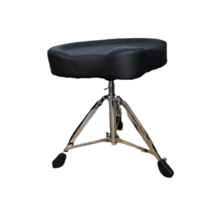 כיסא לתופים מתכוונן עם מושב אופנוע מרופד בצבע שחור DTS-500 מבית GDRUMS