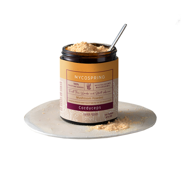 אבקת קורדיספס 20 גרם | MYCOSPRING Cordyceps Mashroom Powder