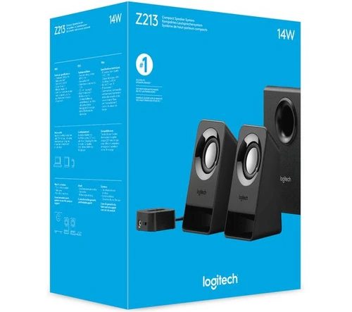 רמקולים למחשב Logitech 2.1 Multimedia Z213 בצבע שחור