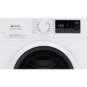 מכונת כביסה פתח חזית 7 ק"ג Electra EL700 עם מנוע Inverter במהירות 1400 סל"ד - צבע לבן אחריות ע"י היבואן הרשמי אלקטרה