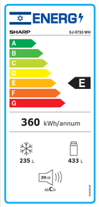 מקרר Sharp SJ-R9732WH שארפ