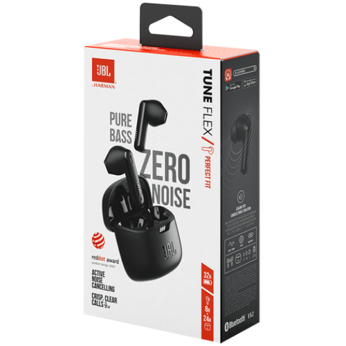 אוזניות ‏אלחוטיות צבע שחור JBL Tune Flex ANC