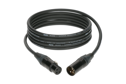 כבל מיקרופון XLR-XLR מחברים דגם NEUTRIK, באורך 7.5 מ', מבית KLOTZ דגם M2FM1-0750