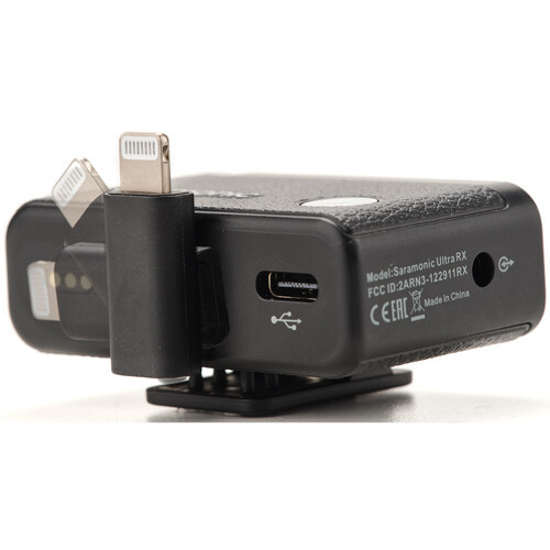 Saramonic Ultra מערכת זוג מיקרופוני דש אלחוטיים מקצועיים למצלמות וסמארטפונים