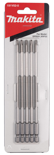 מארז ביטים פיליפס ארוך 5 יח - MAKITA מקיטה - 2-155 