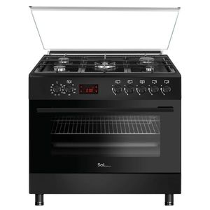תנור משולב 110 ליטר 90 ס"מ Sol SLB96MFT שחור מט