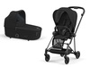 עגלה משולבת סייבקס מיוס 3 Mios (יבואן רשמי) Cybex- שילדה שחור מט ידית שחור צבע שחור Sepia Black ALL BLACK