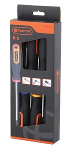 סט 6 מברגים מקצועי פיליפס שטוח TACTIX