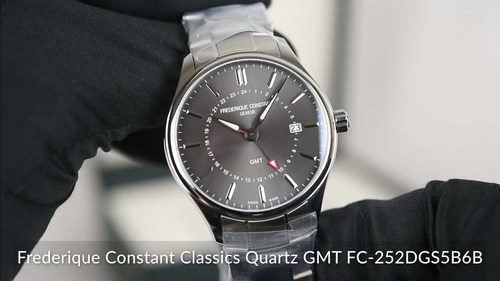 Frederique Constant FC-252DGS5B6B GMT שווצרי יוקרתי לגבר