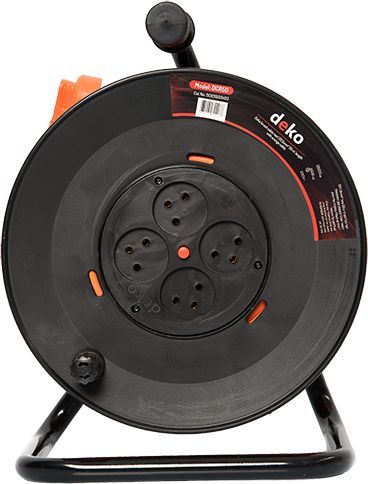 תוף מאריך 50 מטר 3X1.5 מ״מ עם 4 שקעים ישראליים – DCR50