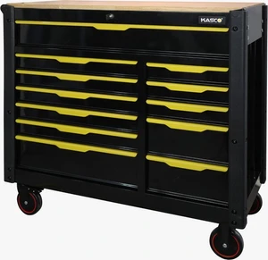עגלת כלים 12 מגירות KASCO 3912b כולל ציוד וזיווד למוסכים ומכונאים 236 חלקים (כולל פטיש אוויר ופנס)