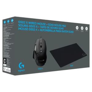 עכבר+משטח עכבר LOGITECH GAMING G502X G240