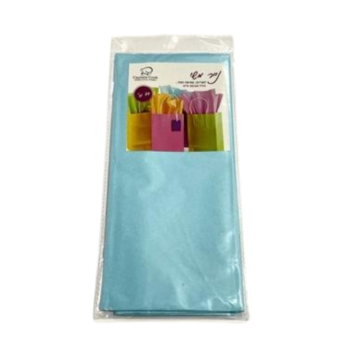 נייר משי לאריזה צבע תכלת 10 דפים בחבילה 