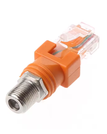 מתאם אינטרנט מאנטנה RF נקבה לרשת RJ-45 זכר