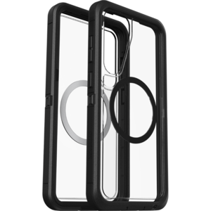 כיסוי לאייפון S25 plus תומך MagSafe שחור שקוף OtterBox Defender XT