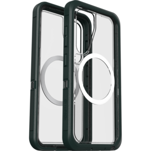כיסוי לאייפון S25 תומך MagSafe ירוק שקוף OtterBox Defender XT