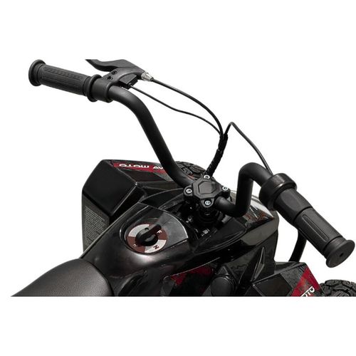 טרקטורון XTR-250 24V חשמלי לילדים עם צמיגי גומי, שלדת ברזל ובלם יד - שחור/כתום