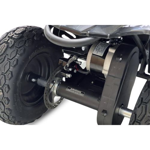 טרקטורון XTR-250 24V חשמלי לילדים עם צמיגי גומי, שלדת ברזל ובלם יד - שחור/ירוק