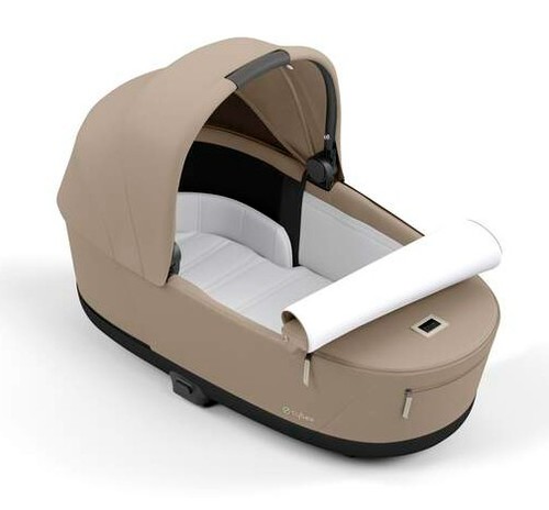 עגלת תינוק Priam 4 Cozy Beige עם שלדה שחור מט
