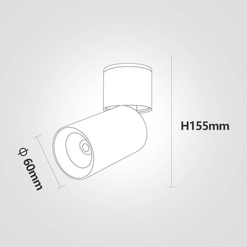 צילינדר מתכוונן שחור CCT 12W 