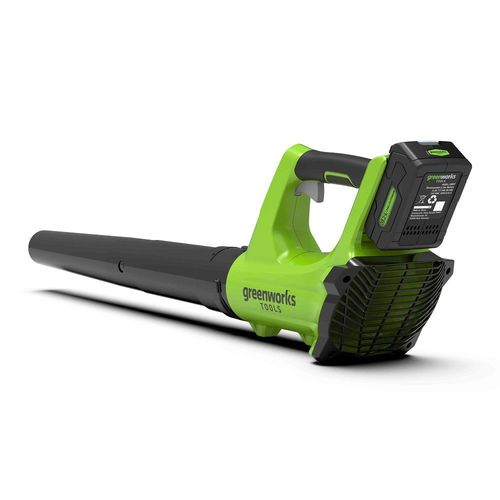 מפוח עלים GREENWORKS 24V דגם 99506-1-1 עם סוללת 4 אמפר ומטען מהיר לתחזוקה ביתית קלה
