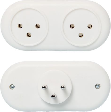 מפצל 2 שקעים לתקע ישראלי אופקי – פתרון חכם לניצול מקסימלי