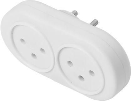 מפצל 2 שקעים לתקע ישראלי אופקי – פתרון חכם לניצול מקסימלי