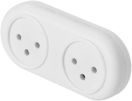 מפצל 2 שקעים לתקע ישראלי אופקי – פתרון חכם לניצול מקסימלי