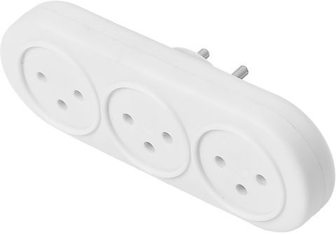 מפצל 3 שקעים לתקע ישראלי אופקי – פתרון מושלם לחיבור מספר מכשירים