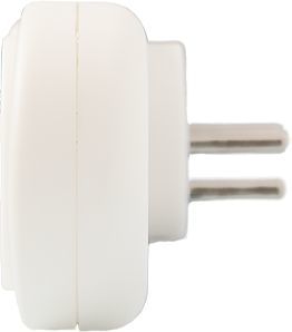 מפצל 3 שקעים לתקע ישראלי אופקי – פתרון מושלם לחיבור מספר מכשירים