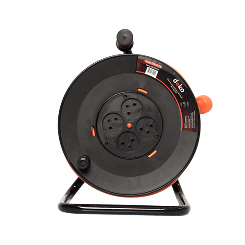 תוף כבל מאריך מקצועי 40 מטר עם 4 שקעים – איכות ובטיחות ללא פשרות