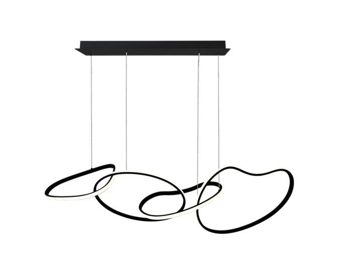 עלמה תליה שחור LED CCT